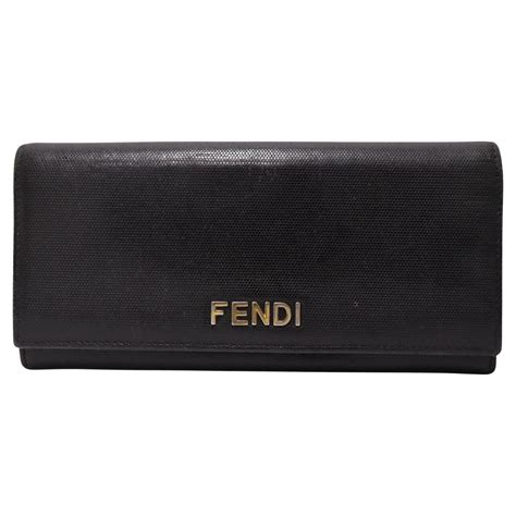 Fendi Black Leather Classic Wallet For Sale at 1stDibs .